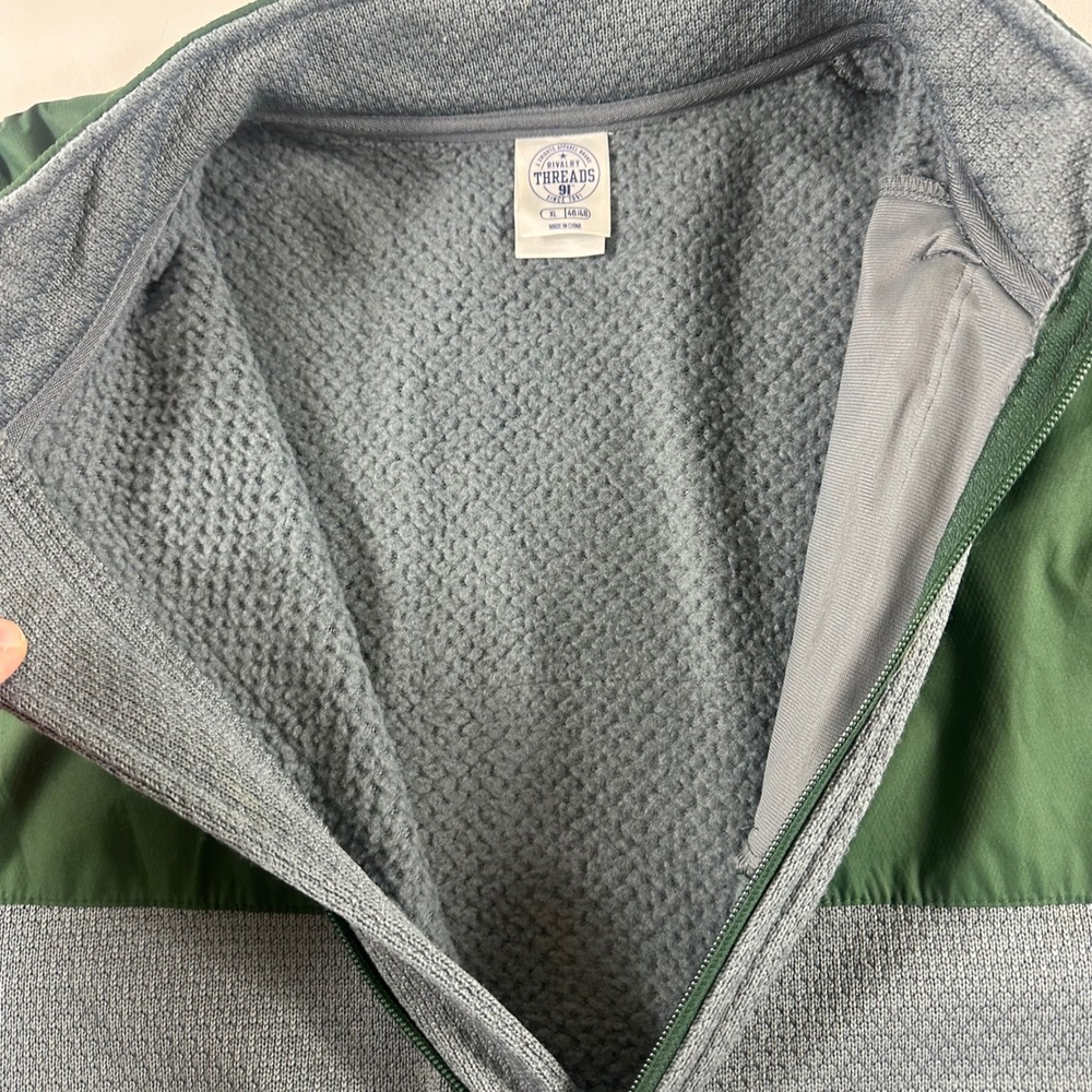 Michigan State Spartans Full‎ Zip Jacket Rivalry Threads 91 Mens XL Green Gray - Picture 10 of 11